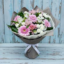 Букет цветов из:  Герберы, Альстромерии и Хризантемы в Федурново
