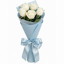 Букет 5 Белых роз Проуд в Федурново