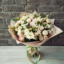 Букет цветов из:  Альстромерии, Розы и Хризантемы #REPLACE_PRED# Федурново