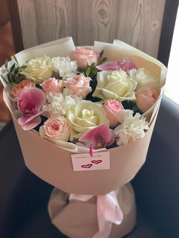 Букет цветов из: Орхидеи, Розы и Гвоздики в Федурново