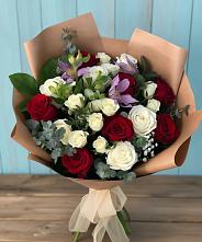 Букет цветов из:  Розы и Альстромерии #REPLACE_PRED# Федурново
