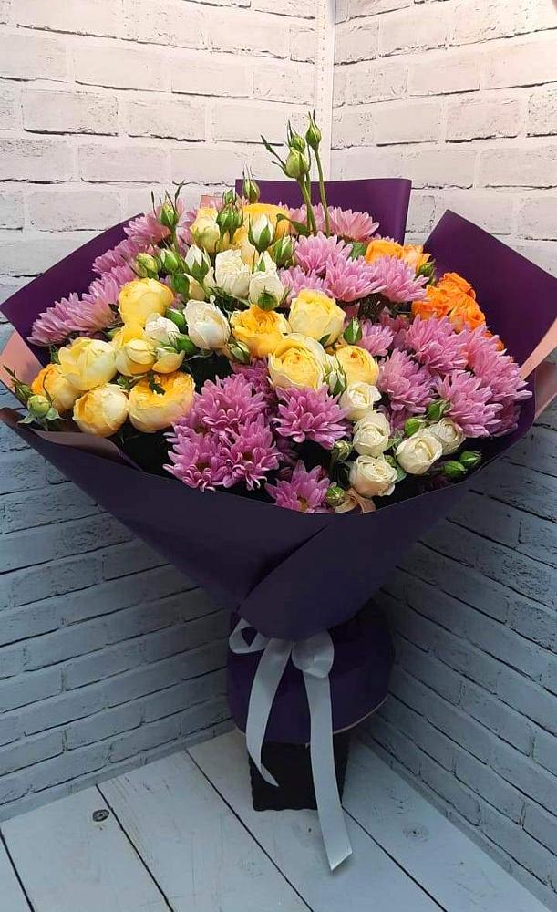 Букет цветов из: Хризантемы и Розы в Федурново