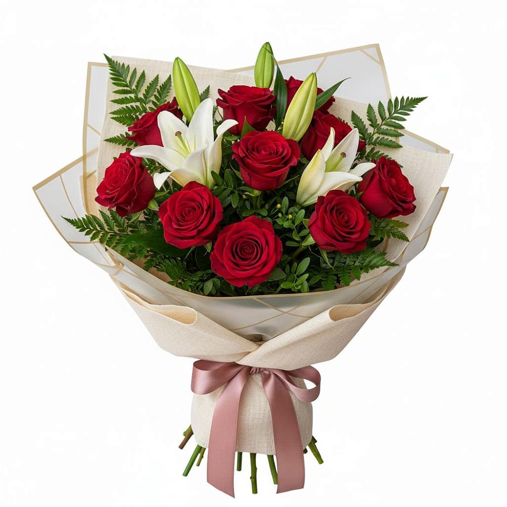 Букет цветов из: Лилии и Розы в Федурново