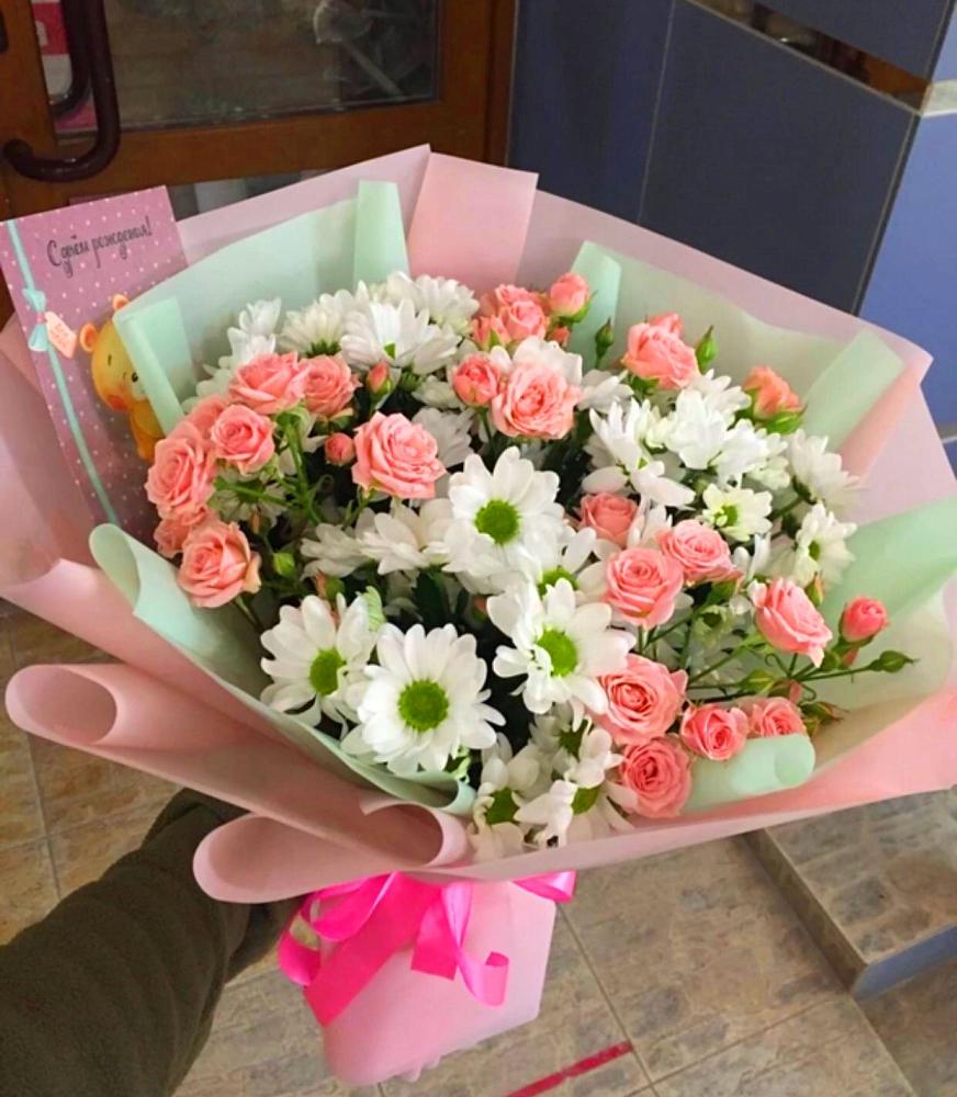 Букет цветов из: Розы и Хризантемы в Федурново