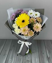 Букет цветов из:  Розы, Герберы и Хризантемы #REPLACE_PRED# Федурново