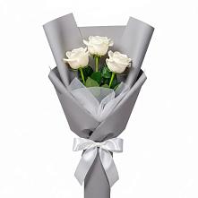 Букет 3 белые розы #REPLACE_PRED# Федурново