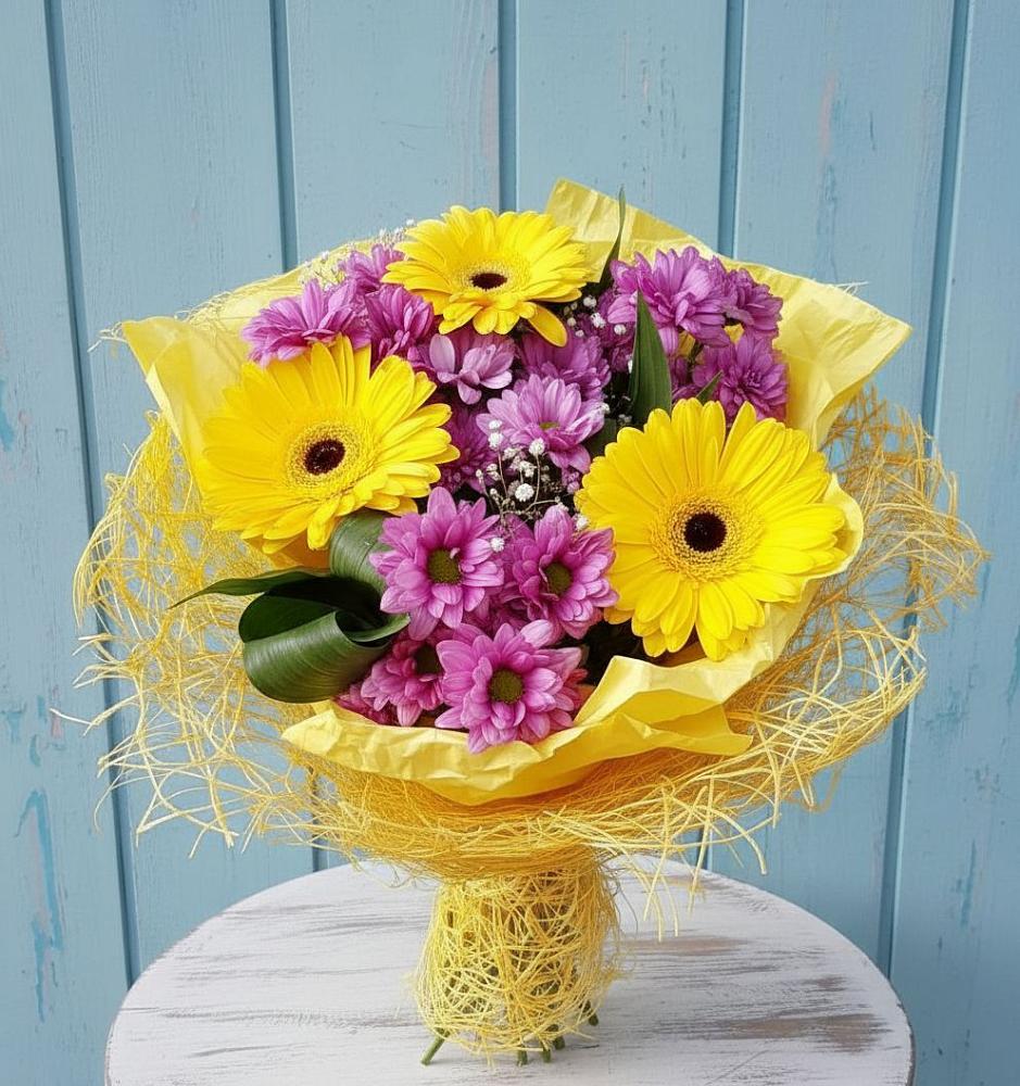 Букет цветов из: Хризантемы и Герберы в Федурново