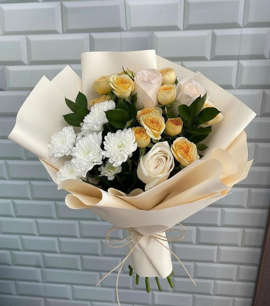 Букет цветов из: Розы и Хризантемы в Федурново