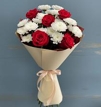 Букет цветов из:  Розы и Хризантемы в Федурново