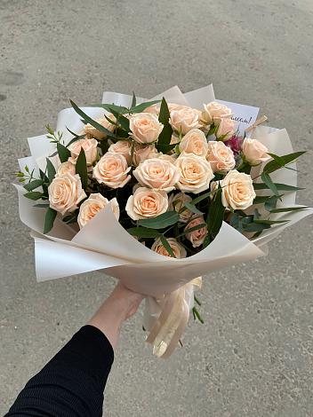 Букет Кремовые розы Латте в Федурново