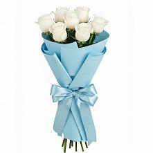 Букет 7 белых роз Проуд в Федурново