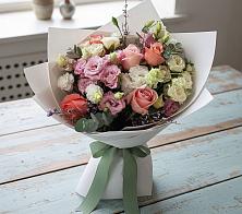 Букет цветов из:  Розы, Лизиантусы и Гвоздики #REPLACE_PRED# Федурново