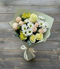 Букет цветов из:  Альстромерии, Розы и Хризантемы в Федурново