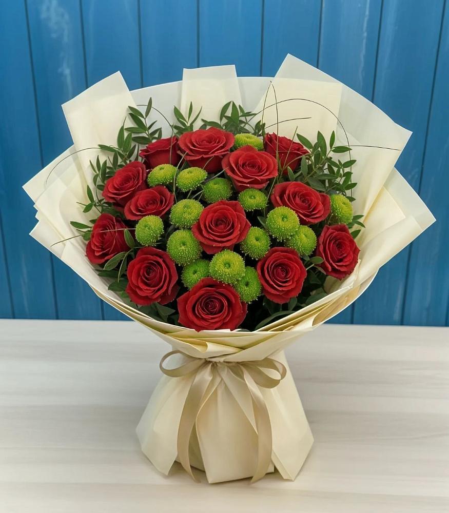 Букет цветов из: Розы и Хризантемы в Федурново