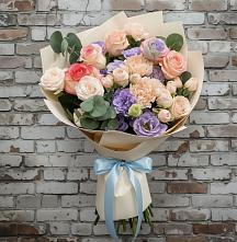 Букет цветов из:  Розы, Лизиантусы и Гвоздики #REPLACE_PRED# Федурново